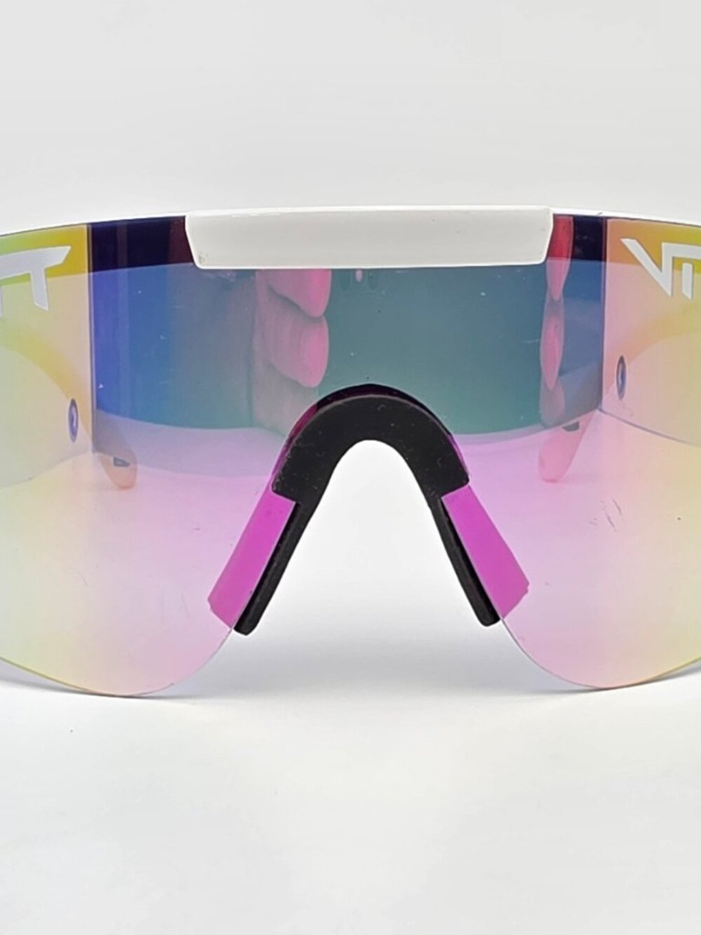 *SOLD* Pit Viper Miami Nights 2000 White Frame Rainbow Photochromatic Sunglasses - Picture 3 of 15